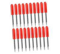 NOLITOY Cuchillas de Repuesto Paquete de 50 Piezas Tapa de Goma Roja para Corte Limpio para Cortadores de Vinilo de Tungsteno 45° en Rotulación y Film Reflectante