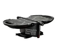 NOMADIQ Parrilla portátil de gas propano | Pequeña, pequeña y ligera barbacoa de mesa | Perfecta para camping, portón trasero, cocina al aire libre, RV, barcos, viajes (parrilla)