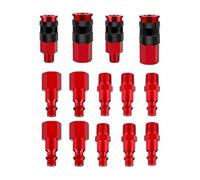 NONDK 14 Piezas Accesorios para Mangueras Aire, Acoplador Aire, Kit Enchufe Aire Tipo Industrial, TamañO Rosca 1/4 Pulgada, Accesorios para Compresores Aire