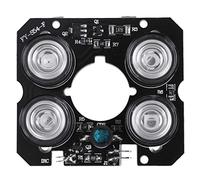 NONDK 4 Array IR led Luz de Punto 4X IR LED Panel infrarrojo para Vision de Camara CCTV (52mm diametro)