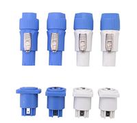 NONDK 4 Juegos de Conector de PowerCON, NAC3FCA + NAC3MPA-1 y NAC3FCB + NAC3MPB-1, Conector de Cable Bloqueable + Conector de Chasis, Entrada y Salida de AlimentacióN