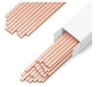 NONDK 40 Varillas de Soldadura Fuerte con 15% de Plata - Varillas Planas de Cobre Fosférico para HVAC, Aire Acondicionado, Aleación de Soldadura Fuerte de 25 Cm