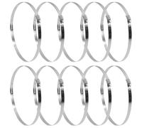 NONDK Abrazaderas para Manguera de 8 Pulgadas (194-216 Mm), de Acero Inoxidable 304, con Engranaje Helicoidal, Ajustables, para Conductos de Aire. Paquete de 10 Unidades.