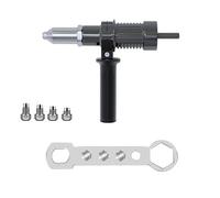 NONDK Adaptador de MáQuina Remachadora EléCtrica con Taladro con Cabeza de Remache de 2,4/3,2/4,0/4,8 mm de DiáMetro y Herramienta de Remachado con Llave de Manejar.