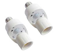 NONDK Adaptador de Portalámparas Inteligente con Sensor de Movimiento PIR E27, Encendido y Apagado Automático, Inducción por Radar y Detección Infrarroja Ajustable.