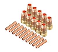 NONDK Antorcha de Soldadura TIG de 20 Piezas para Cuerpo de Mandril de Lente de Gas Resistente 17GL18 1/8 Pulgada Kit de Consumibles de Cobre 10N25S para 17 18 26