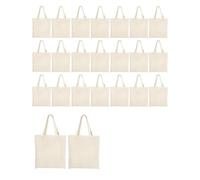 NONDK Bolsas de Lona Reutilizables de 10 Oz, Ligeras, de 14 X 15 Pulgadas, para Compras de Comestibles, Paquete de 24.