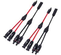 NONDK Cable de Derivación en y con Conector Solar, Adaptador de Cable Solar Paralelo para Paneles Solares