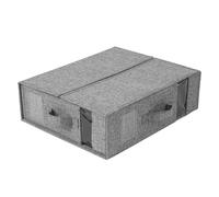 NONDK Caja de Almacenamiento de Sábanas de Cama Hoja de Ropa Organizador Armario Manta de Edredón Caja de Almacenamiento Gris