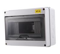 NONDK Caja de Protección de Distribución de Caja de Interruptor Mcb IP65 Caja de Riel DIN de Electrónica de Potencia ABS para Disyuntor HT-8 Vías