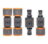 NONDK Conector de Manguera de Jardín de 4 Piezas, Adaptador de Control de Flujo de Agua para Jardinería, Lavado de Autos, Irrigación.