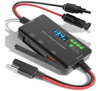 NONDK Controlador de Carga Solar 12V 20A, Controlador de Carga de Panel Solar con Salida Tipo-C y USB para Panel Solar y Gel