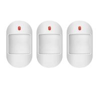 NONDK Detector de Alarma con Sensor de Movimiento PIR Inalámbrico Mejorado de 3 Piezas, Detector Infrarrojo Inalámbrico de 433 MHz