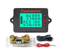 NONDK Indicador de Batería PZEM-037 de 8-120 V CC, Coulómetro, Voltímetro, Amperímetro, Comprobador de Baterías de Ácido, Litio y Hierro-Litio, Derivación de 100 A.