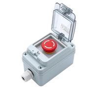 NONDK Industrial Emergency Stop Button, IP67 Waterproof Electrical Shut Off Switch For Outdoor For Construction, Factories