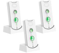 NONDK Intercomunicador Bidireccional para el Hogar, de Intercomunicación Inalámbrico para la Casa con Ajuste de Volumen y Tonos de Llamada, Recargable, Paquete de 3 Unidades A