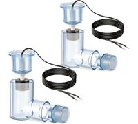 NONDK Interruptor de Flotador SS2 en Forma de L, Accesorio de de Agua (Paquete de 2), con Adaptador de 3/4 de Pulgada y Cable.