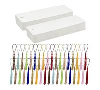 NONDK Juego de 100 MarcapáGinas en con Borlas de Colores, Paquete de Material para Manualidades, MarcapáGinas de Papel Hecho A Mano para Bricolaje y Etiquetas de Regalo