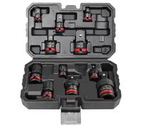 NONDK Juego de 11 Adaptadores de Vasos de : Adaptadores y Extensiones de Vasos para Taladro con Clasificación de, Accionamiento de 1/4", 3/8" y 1/2", Acero -V y -MO