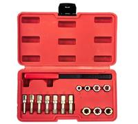 NONDK Juego de 15 Piezas de Chaser de Rosca Métrica Universal, Kit de Rethreading M6 M8 M10 con Estuche