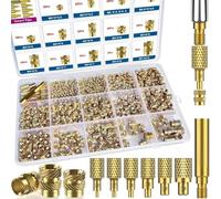 NONDK Kit de Inserts Roscados Métricos 513 y Puntas de Calentamiento para Componentes de Plástico y Impresión 3D