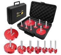 NONDK Kit Escariador Tuberías PVC 8 Piezas, Protector Accesorios PVC, Protector Enchufes PVC, Apto para Herramienta Escariadora Tuberías PVC Taladro Estándar 1/2 Pulgada