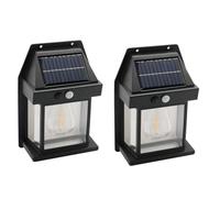 NONDK Luces Solares para Exteriores, Aplique de Pared Solar de Atardecer A Amanecer, Sensor de Movimiento, 3 Modos de Iluminación, Pared de Seguridad Solar Impermeable A