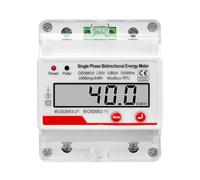 NONDK Medidor de Energía Eléctrica Bidireccional Monofásico de 230 V CA, 4, KWH, con Comunicación Modbus RTU RS485, Consumo de Energía