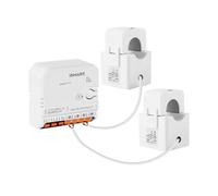 NONDK Medidor de Energía Inteligente Tuya Zigbee Bifásico, Máx. 120 A, Monitoreo de Potencia en Tiempo Real con 2 Pinzas