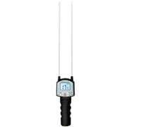 NONDK Medidor de Humedad de Heno con Sonda Doble. Medidor de Humedad de Forraje con Compensación Automática de Temperatura para Alfalfa y Pacas.