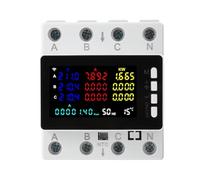 NONDK Medidor de Voltaje y Corriente de Riel Trifásico de 4 Hilos con Pantalla A Color HD Inteligente Tuya WIFI, Medidor de Energía y Electricidad.