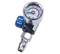 NONDK Mini VáLvula Reguladora de Aire de 1/4 Pulgadas, Herramienta Duradera, Medidor de PresióN de PequeñA con Boquilla para Herramienta de PulverizacióN
