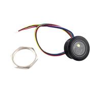 NONDK Módulo de Escáner de Código de Barras Redondo GM861-LED con Iluminación de Relleno, 2D/1D, USB/UART, CC 3,3 V, Carcasa Metálica Negra