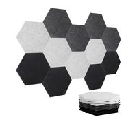 NONDK Paneles Acústicos, Paquete de 12 Paneles de Pared Insonorizados, Autoadhesivos Que Absorben el Sonido, Paneles Insonorizados Hexagonales
