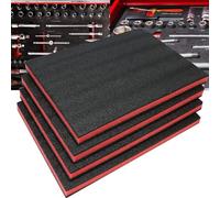 NONDK Paquete 4 Láminas Espuma para Cajas Herramientas 17,7 X 12 X 1 Pulgada, Insertos Espuma para Cajas Herramientas, Láminas Almacenamiento para Cajas Herramientas