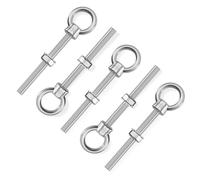 NONDK Paquete de 5 Pernos de Ojo de 3/8 Pulgada X 4 Pulgada de, Pernos de Extensión Soldados de Acero Inoxidable, Accesorios de Suspensión para Cestas Oscilantes.