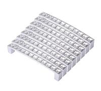 NONDK Paquete de 8 Muebles de Diamantes de ImitacióN de Cristal Transparente Cuadrado de Estilo Europeo Armario de Puerta Armario Gabinete CajóN Tirador Tiradores de Manija 128Mm