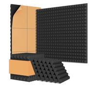 NONDK Paquete de 8 Paneles de Espuma Acústica, Paneles de Espuma A Prueba de Sonido de 12 X 12 X 2 Pulgadas para, Paneles de Sonido con Autoadhesivo