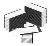 NONDK Portaetiquetas Magnéticos Portaetiquetas de Canal C de 4 X 2 Pulgadas con Protectores de Plástico Transparente e Inserciones de Papel 50 Juegos