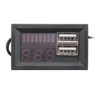 NONDK Red Led Pantalla Digital Voltímetro Mini Medidor de Voltaje Volt Tester Panel para Dc 12V Automóviles Motocicletas Vehículos Usb 5V2A Salida 12.6V Batería