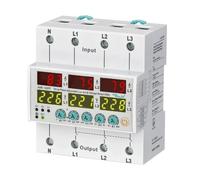 NONDK Relé Automático Ajustable AVR-100TF 100A 3x380V AV de Protección Sobre y Bajo Voltaje de Fases en Riel DIN