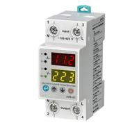 NONDK Relé de Protección de Voltaje Automático AVR-63A con Pantalla Dual, Voltaje Ajustable y Protección Sobrecorriente