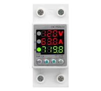 NONDK Relé Protector Sobretensiones SVP719 con Pantalla LED de 3 LED, 63 A, con Protección de Corriente Límite, Monitor de Bajo Voltaje Monofásico.