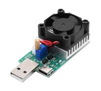 NONDK Resistencia de Carga de Prueba Electrónica de 18 W CC 3,7 V-13 V, Probador de Capacidad de Descarga de Batería USB con Ventilador, Módulo de Corriente Ajustable