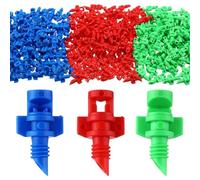 NONDK Rociador de Boquilla de Nebulización de 300 Piezas, Miniaspersores Atomizadores de 90/180/360 Grados, Boquilla de Emisores de Riego con Anillo de