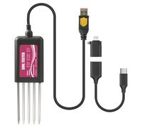 NONDK Sensor de Suelo USB PH EC Humedad N P K Probador de Temperatura de Fertilidad Datos en Tiempo Real A Través de la Aplicación Móvil