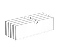 NONDK Soporte de Acrílico Transparente para Placa de Identificación de Pared, para Oficina y Hogar, Paquete de 5, con Cintas Adhesivas, para Letrero de Puerta.