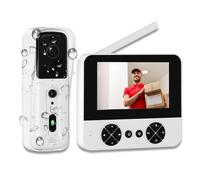 NONDK Timbre con Cámara Sin WiFi Ni Aplicación, Videoportero con Audio Bidireccional y Detección de Movimiento PIR.