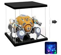 Nonemey Acryl Vitrine Met twee soorten verlichting para Speelgoed, Antipolvo Expositor Metacrilato Caja Organizadora para Modelos, Vitrina para Colecciones(Negro, 15*15*15 cm)