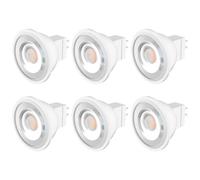 Noobibaba MR11 LED 12 V 38 ° GU4 blanco cálido 3 W no regulable 6 Pack
